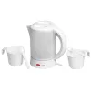 Electric kettle LAFE LAFCZA45865, stainless steel, 0.6 L, 600 W, light grey, hinged lockable lid