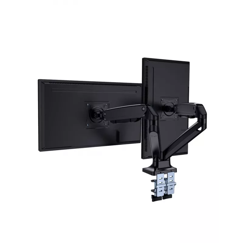 Monitor mount stand GEMBIRD MA-DA2-03 for up to 35 inch screens, clamp, VESA 75x75–100x100, 20 kg, black, dual-display
