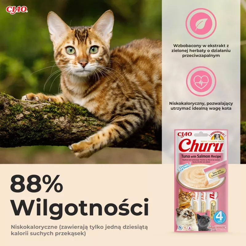 INABA Churu Tuna with salmon - cat treats - 4x14 g