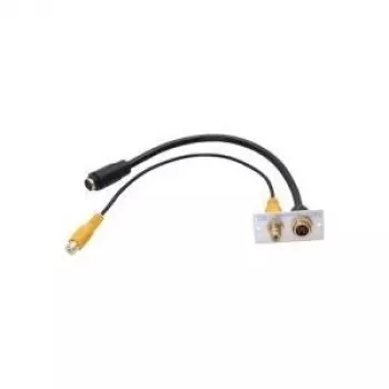 S-Video + RCA Socket-outlet Kindermann 7444000505 Aluminium 50mm