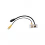 S-Video + RCA Socket-outlet Kindermann 7444000505 Aluminium 50mm