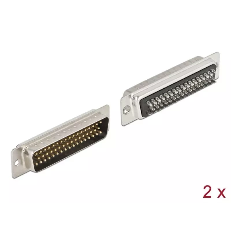D-Sub HD 50 pin male metal solder version 2 pieces DeLOCK 66705