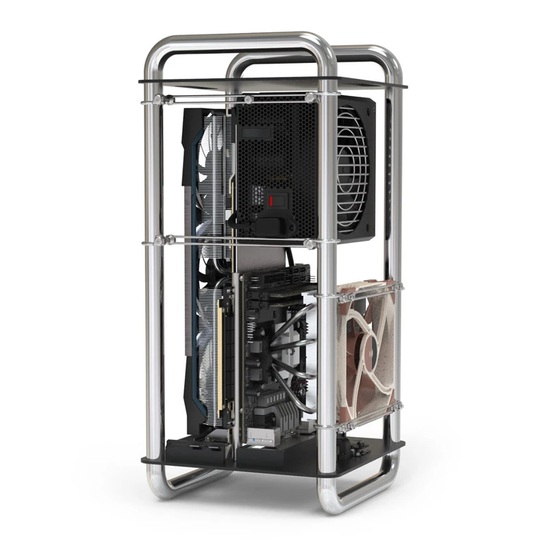 Computer Case Streacom DA6 XL Mini-ITX Case - Chrome