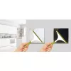 Touch light switch MACLEAN MCE702W — single round glass button, wired, 110–240V, 2A, 1000W, white