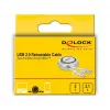 Retractable Cable DeLOCK USB 2.0 2 in 1 Type-A to Micro-B and USB-C™