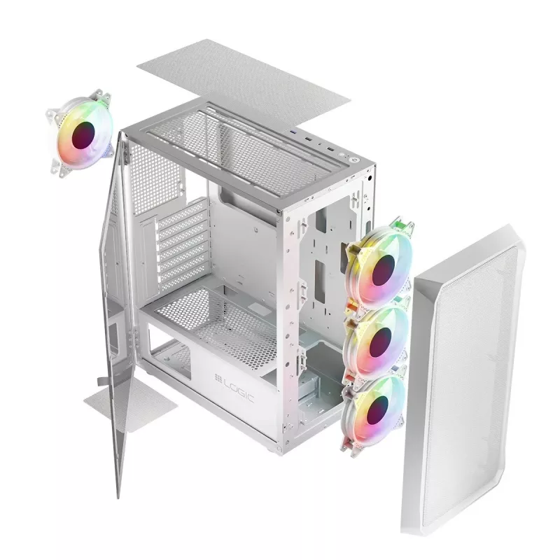 Logic PORTOS ARGB MINIDI USB 3.0 Case White
