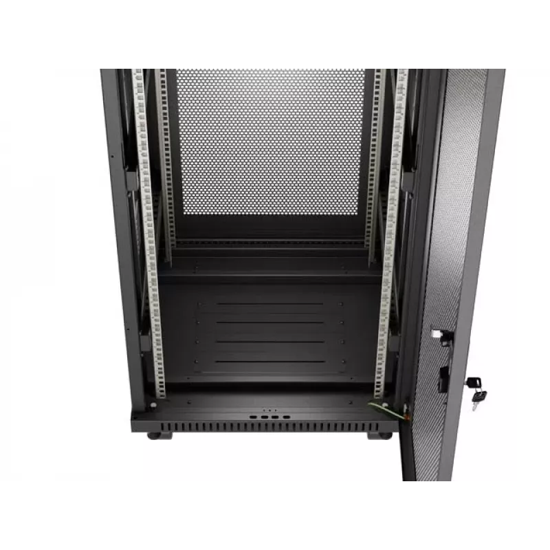 Rack cabinet LANBERG FF01-6624-23BL 24U freestanding 19 inch 600×600 mm IP20 black