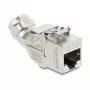 DELOCK Keystone Module RJ45 jack to LSA Cat.6A tool-free 45° angled shielded with metal latch