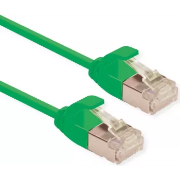 ROLINE GREEN U/FTP Patch Cable Cat.6A (Class EA), LSOH, slim, Green, 1 m (21.44.3333)