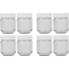 Yoghurt Maker Replacement Glass Set JG 8, Glas transparent/White, 8-piece