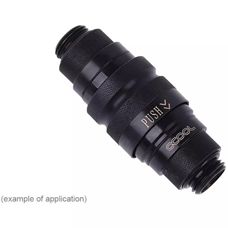 Fitting Alphacool 17440 — brass computer cooling fitting, black, 32×86×32 mm