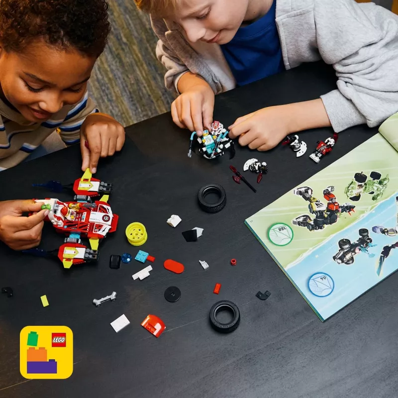 LEGO DREAMZZZ 71497 Cooper's Tiger Mech and Zero's Hot Rod Car