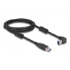 DeLOCK USB Cable Type-A male to Type-B male 90° left angled 2 m