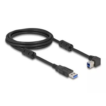 DeLOCK USB Cable Type-A male to Type-B male 90° left angled 2 m