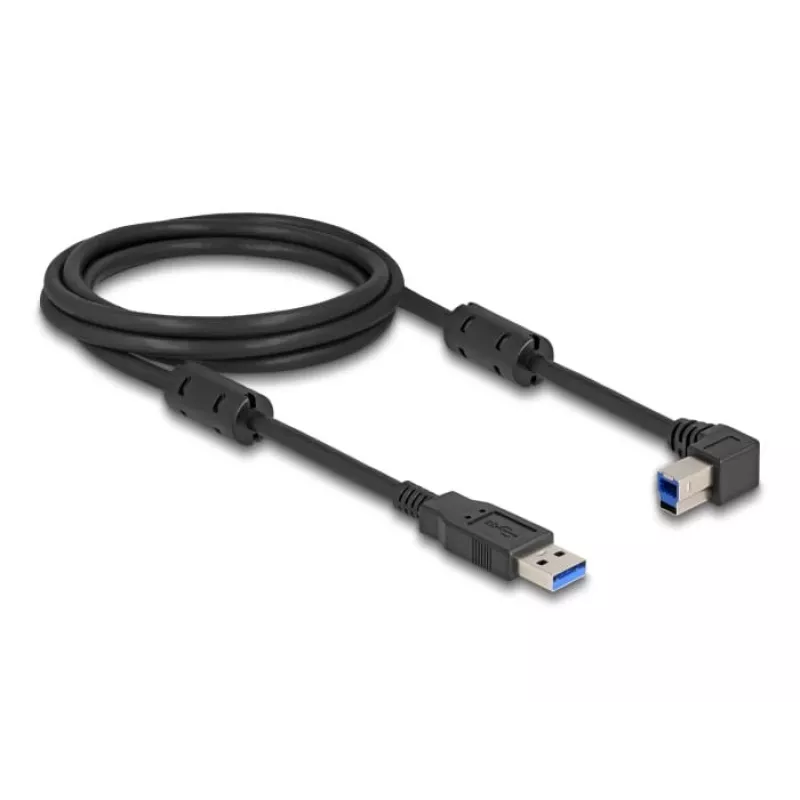DeLOCK USB Cable Type-A male to Type-B male 90° left angled 2 m