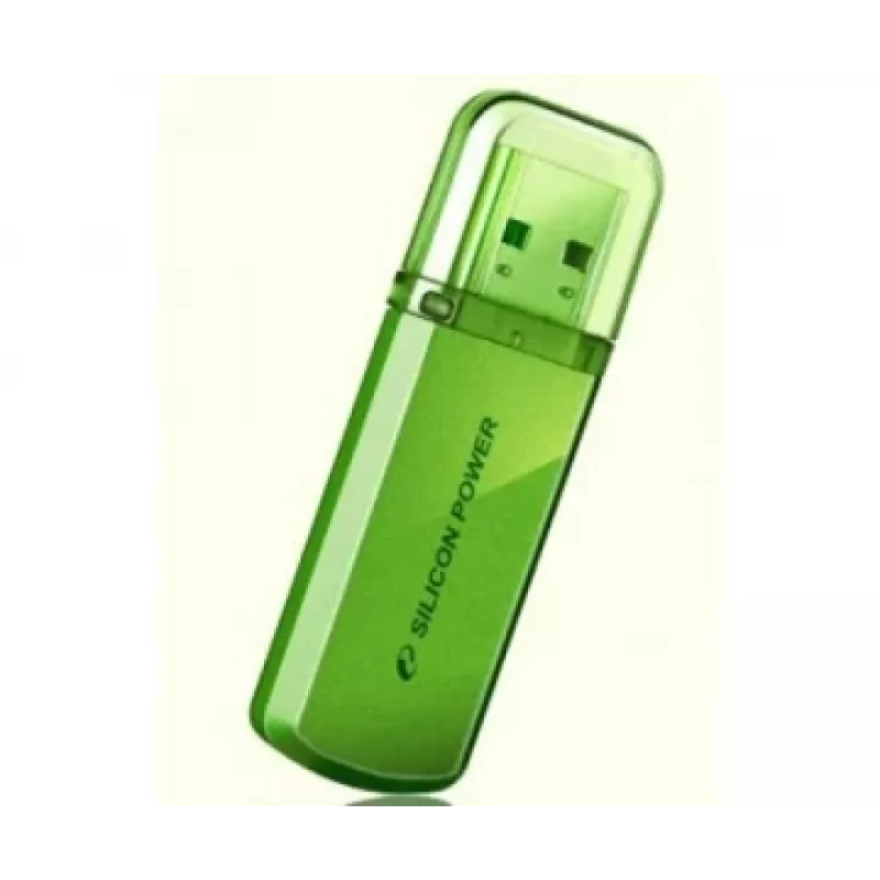 USB flash drive Silicon Power Helios 101 — 8 GB, USB 2.0, Type-A, green, cap design