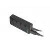 USB hub NATEC MANTIS USB 2.0 Type-B — 4x USB 3.2 Gen 1 Type-A ports, black, 0.8 m cable, AC adapter, power switch