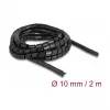 Delock Flexible Spiral Hose 2m x 10mm Black