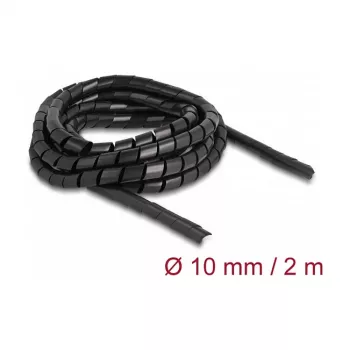 Delock Flexible Spiral Hose 2m x 10mm Black