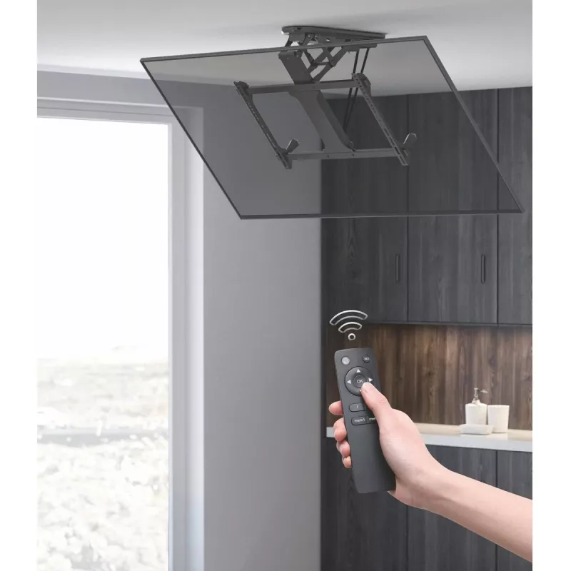 Electric ceiling TV mount MACLEAN MC-880 for 32–70 inch TVs, max 35 kg, VESA up to 600×400