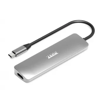 Interface hub Port Designs 900162 USB Type-C — USB Type-C output, 3840x2160@60Hz, 20V/5A input, 117×34×13 mm, silver