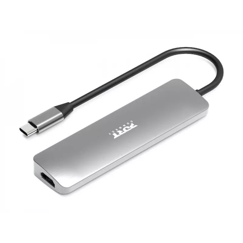 Interface hub Port Designs 900162 USB Type-C — USB Type-C output, 3840x2160@60Hz, 20V/5A input, 117×34×13 mm, silver