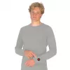 Blouse Glovii GJ1GL Crew neck Long sleeve Grey Elastane Polyester
