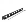 DeLOCK 67059 19-inch D-Type patch panel with strain relief, 8-port, 1U, black
