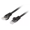 Network cable Lanberg PCU6-10CU-0200-BK Cat6 U/UTP RJ-45 straight-through 2 m black