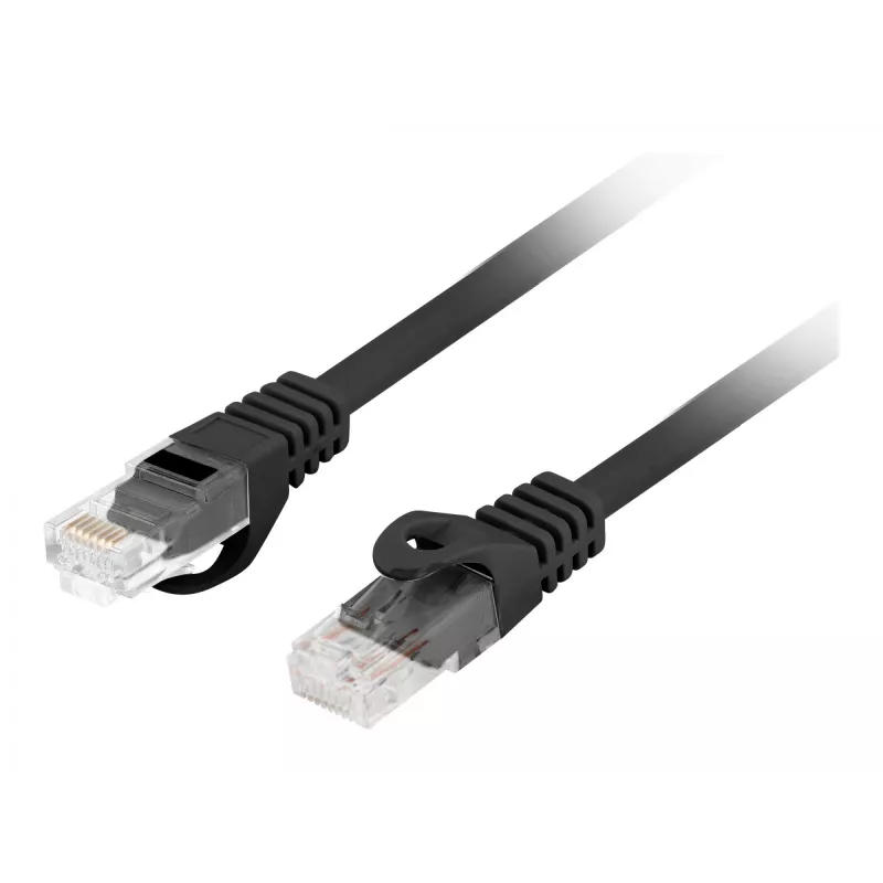 Network cable Lanberg PCU6-10CU-0200-BK Cat6 U/UTP RJ-45 straight-through 2 m black