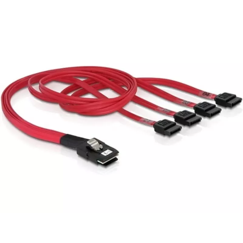 Delock - SATA- / SAS-Cable - 4-Lane - SATA (W) to 36 PIN 4iMini MultiLane (M) - 50 cm (83057)