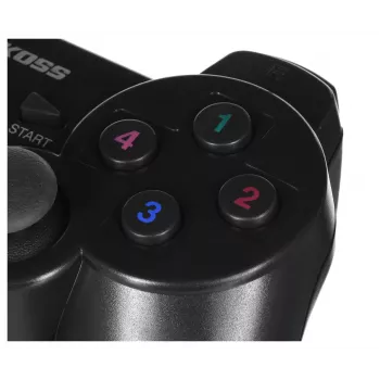 Gamepad VAKOSS GP-3925BK Black wireless RF analogue/digital for PC and PlayStation 3, 12 buttons, 2.4 GHz, nano receiver