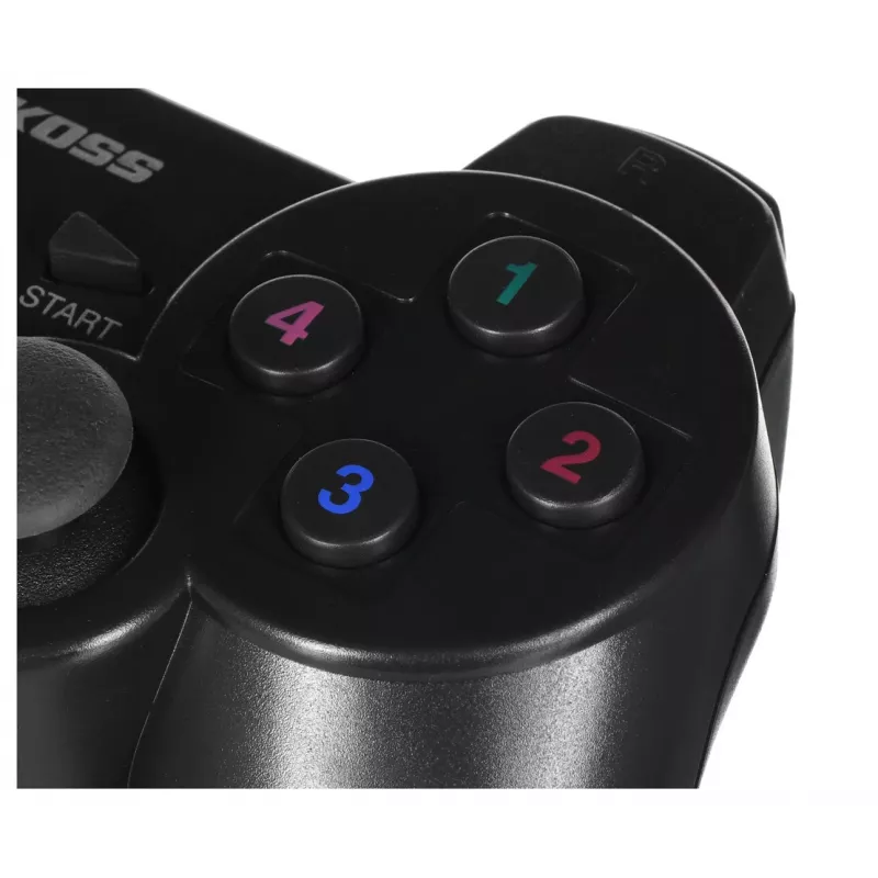 Gamepad VAKOSS GP-3925BK Black wireless RF analogue/digital for PC and PlayStation 3, 12 buttons, 2.4 GHz, nano receiver