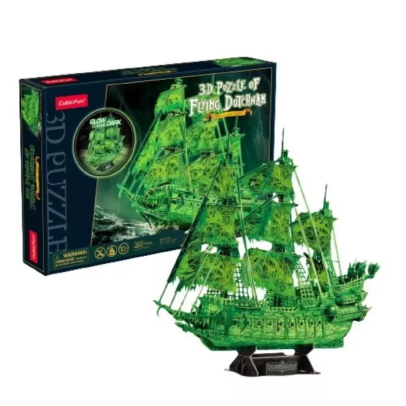 3D Puzzle model Flying Dutchman that glows in the dark, cubicfun 306-T4041H
