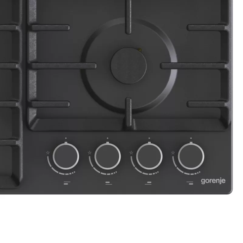Gorenje Hob GW642AB Gas Number of burners/cooking zones 4 Rotary knobs Black