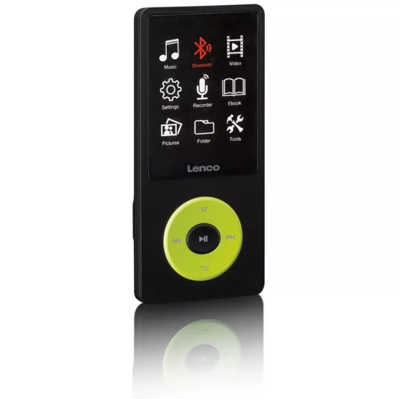 MP3 player Lenco Xemio-860GN 8 GB Black Lime LCD 18h playback