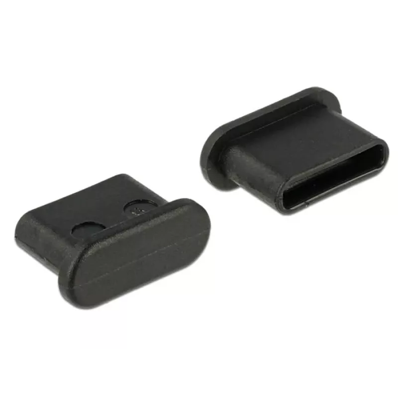 Socket safety cover DeLOCK 64014 USB Type-C Black 10 pcs