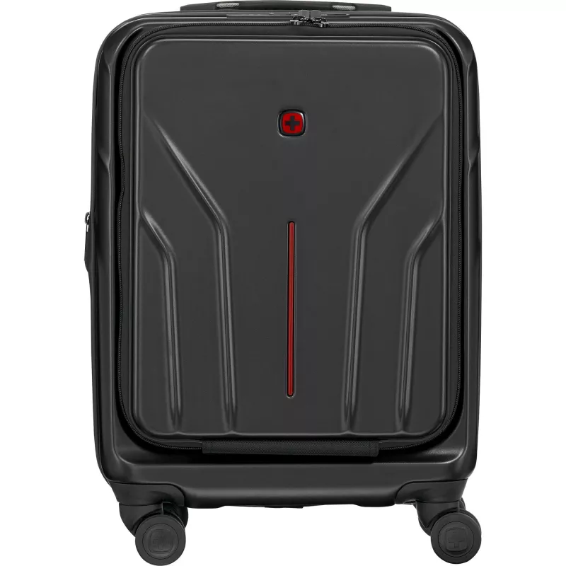 Carry-on hardside trolley Wenger Amplix 653323 — black, compact cabin luggage