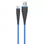 USB Micro-B cable Devia Fish 1 Series 5V 2.4A 1.5m Blue
