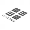 DeLOCK 88195 D-Type 19-inch patch panel with 4 plates, 16 ports, 2U, black