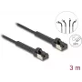 Network Cable DeLOCK RJ45 Slim Cat.6A U/FTP 3m Black