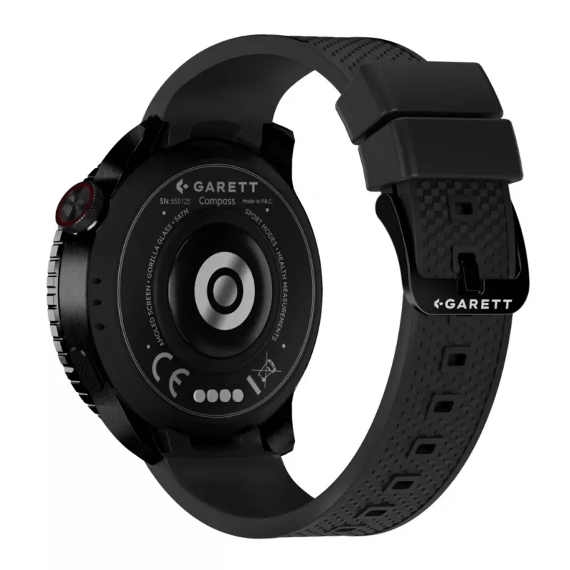 Smartwatch Garett Compass GPS black — Garett Compass GPS smartwatch, black