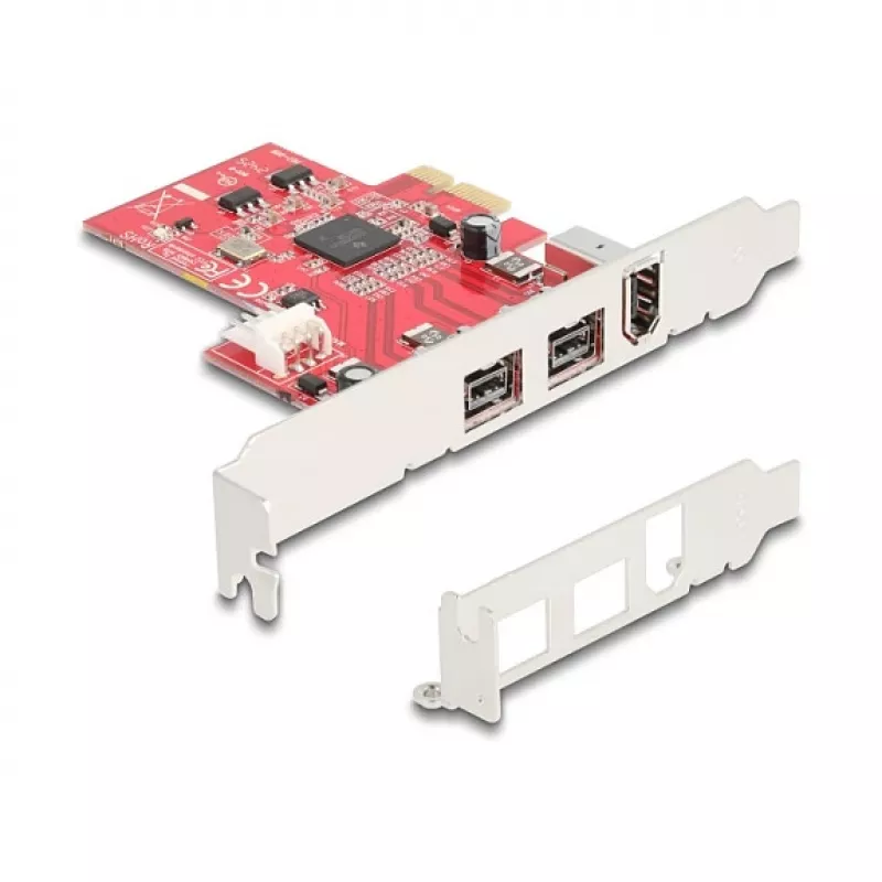 DeLOCK 90738 PCIe Firewire Adapter Internal IEEE 1394 Red