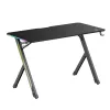 MACLEAN NanoRS RS102 Gaming Desk with RGB LED Backlight, 120x60 cm, Black