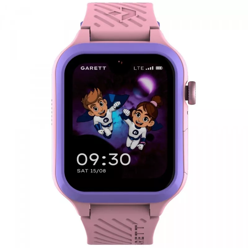 Smartwatch Garett Kids Essa 2 4G Pink — children's GPS watch with 4G, calling, SOS
