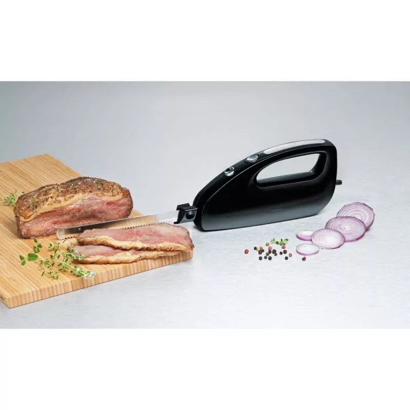 Electric knife Rommelsbacher EM 150 120 W — stainless steel blades, usable blade length 15 cm, black
