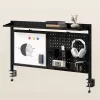 Ergo Office desk divider / organizer, max load 10kg, white board, width 1116mm, black, ER-301 B