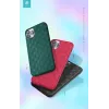 Soft case Devia Woven2 for iPhone 11 Pro Max — red patterned textile finish