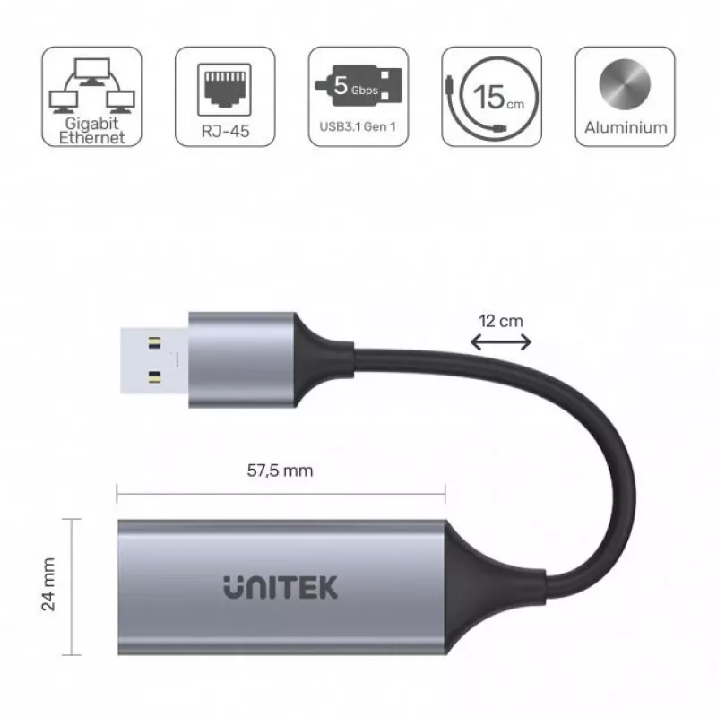 Interface card Unitek U1309A, grey, 57.5×24×16 mm