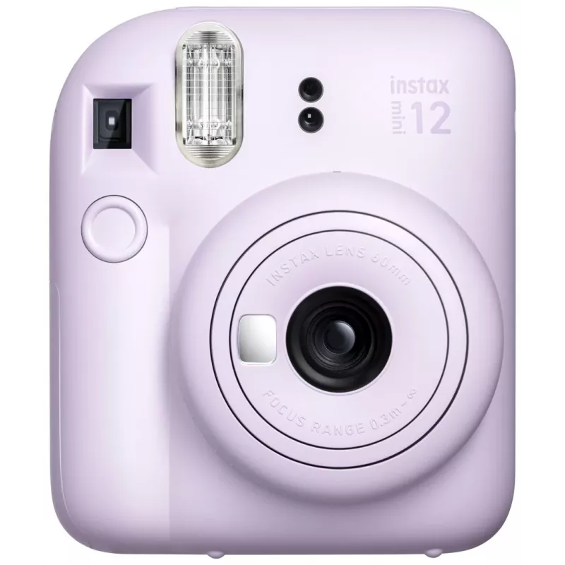 Instant camera Fujifilm Instax Mini 12 Purple — picture 86×54 mm, film 62×46 mm, 60 mm focal length